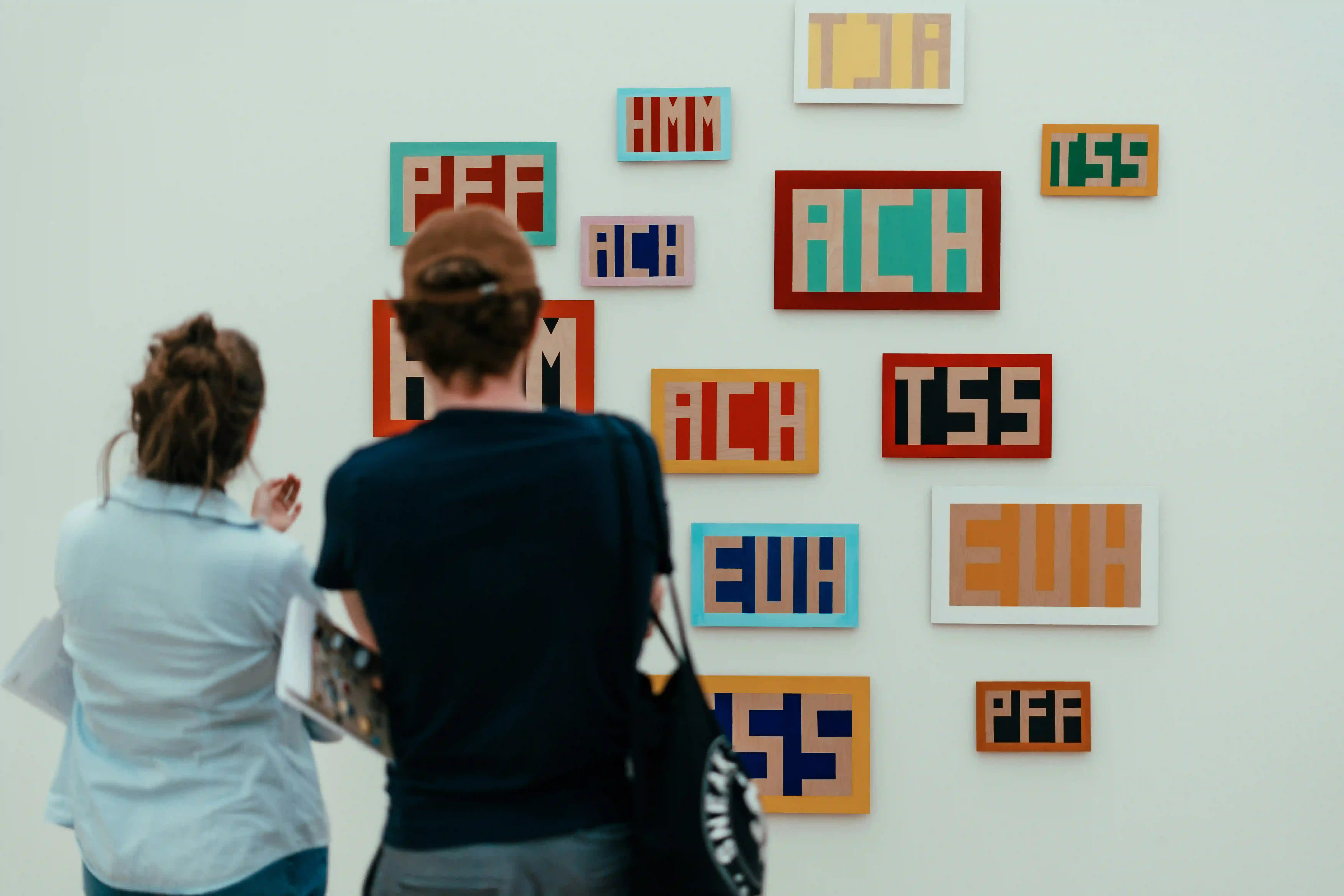 Couple having a chill date at a museum